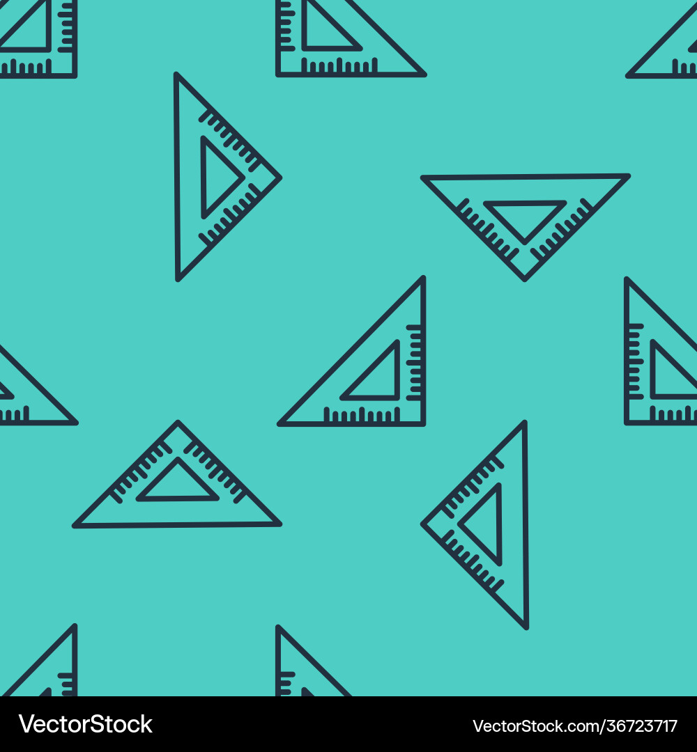 Black line triangular ruler icon isolated seamless Black line triangular ruler icon isolated seamless vector image