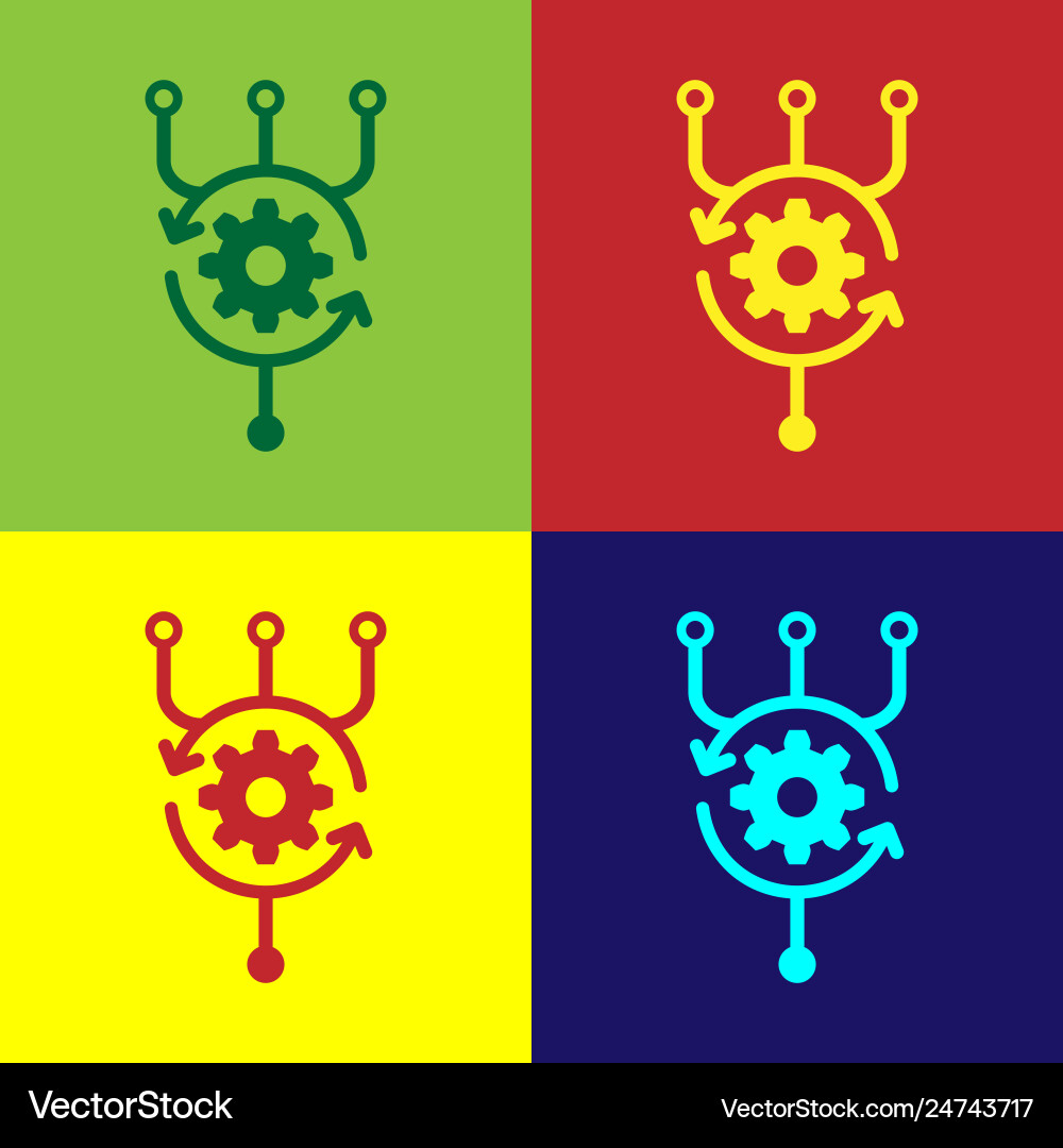 Color algorithm icon isolated on backgrounds Color algorithm icon isolated on backgrounds vector image