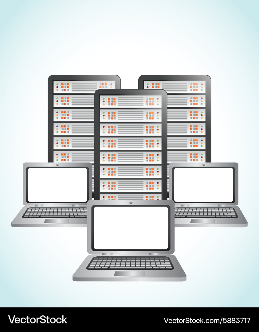 Database digital design vector image