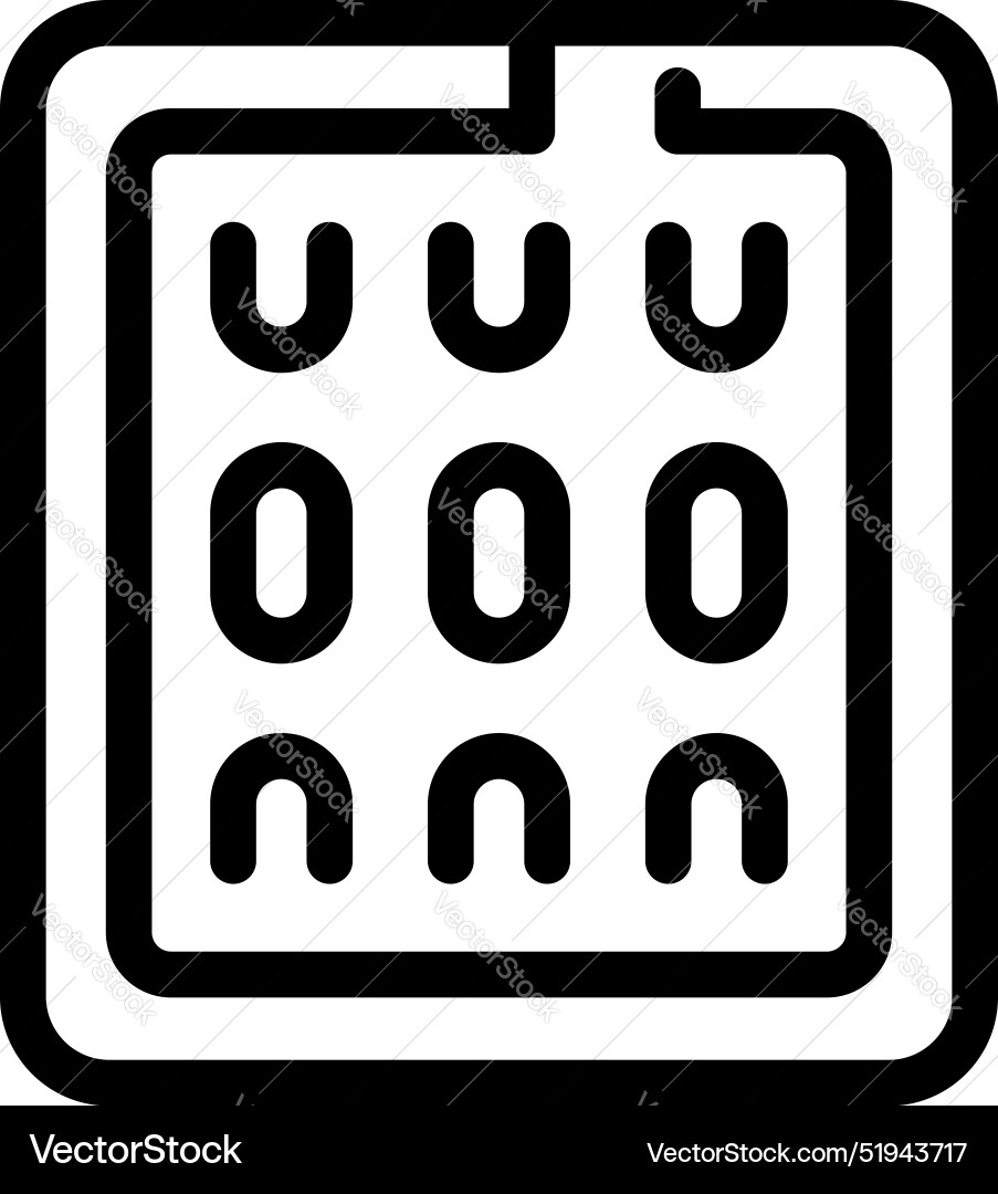 Electronic keypad showing number combination Vector Image