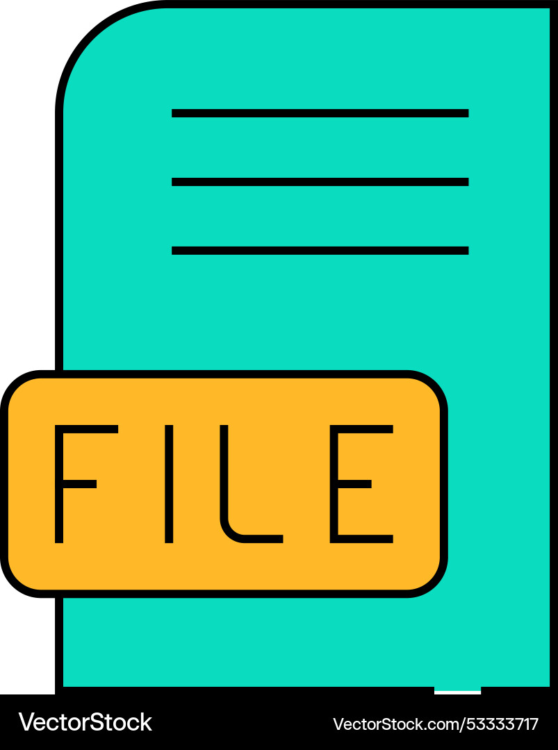 File digital document icon color File digital document icon color vector image