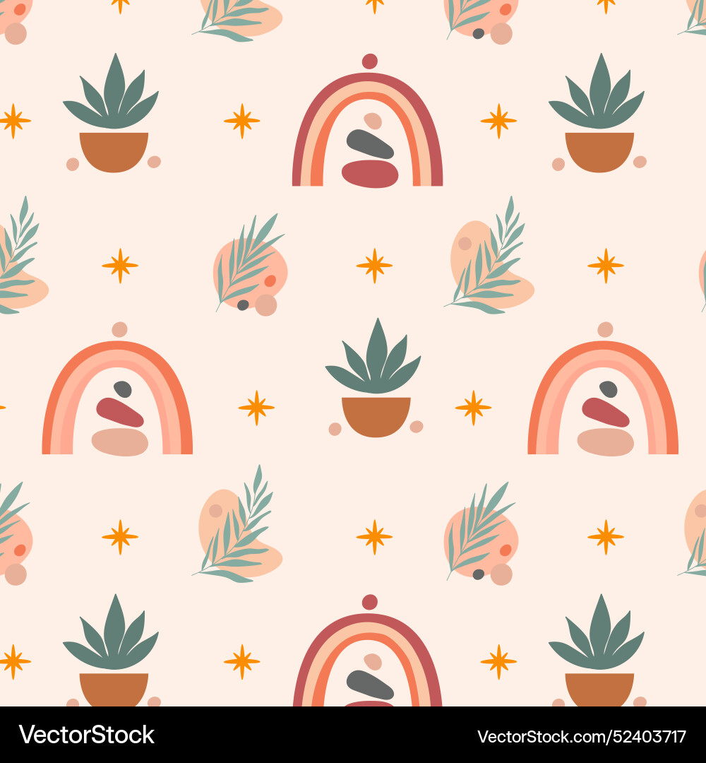 Flat design boho pattern Vector Image