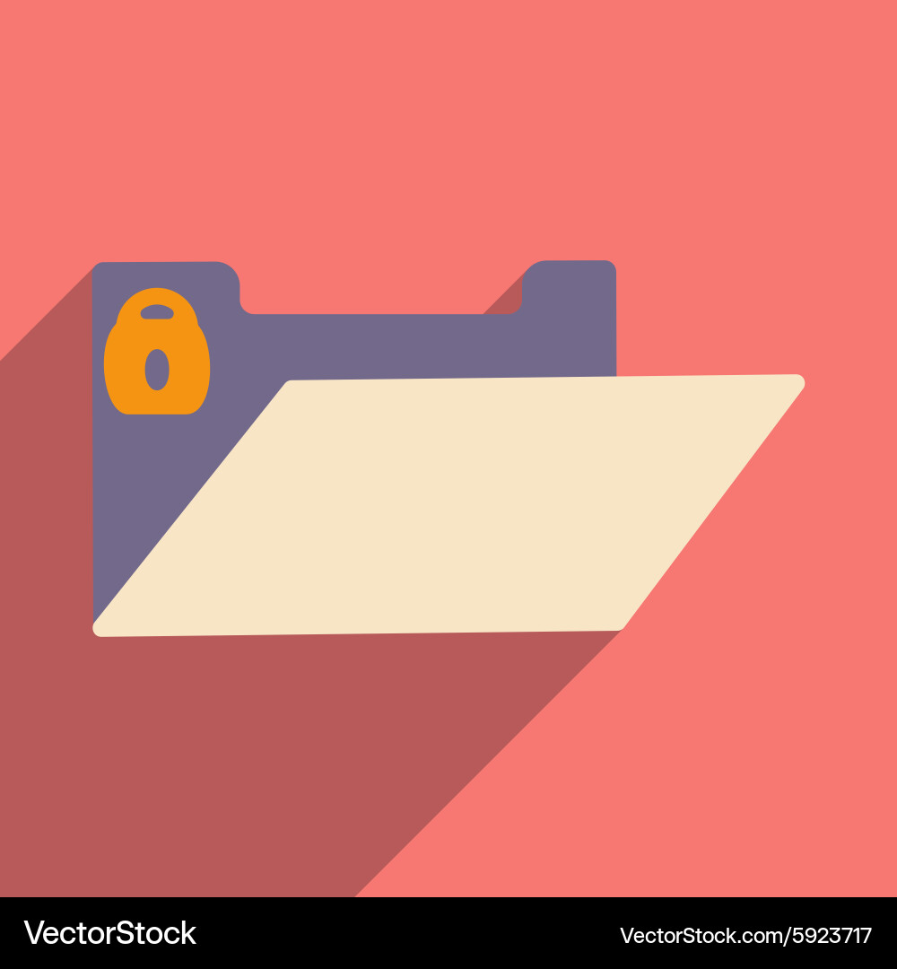 Flat with shadow icon and mobile application file vector image