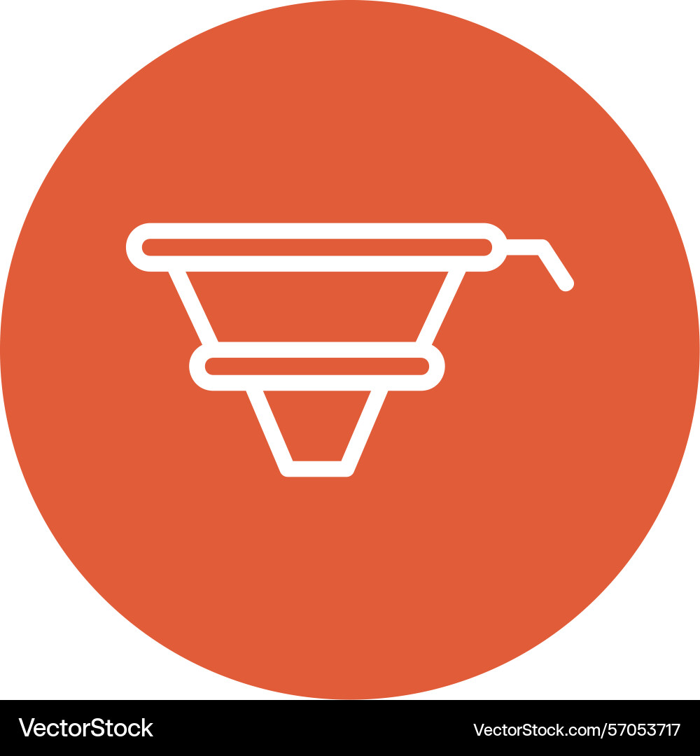 Funnel line circle style icon design Vector Image