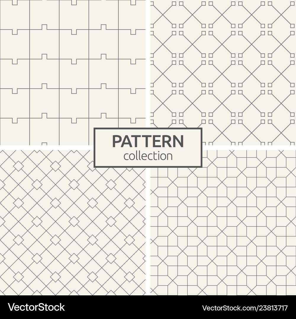 Geometric Pattern Set vector image
