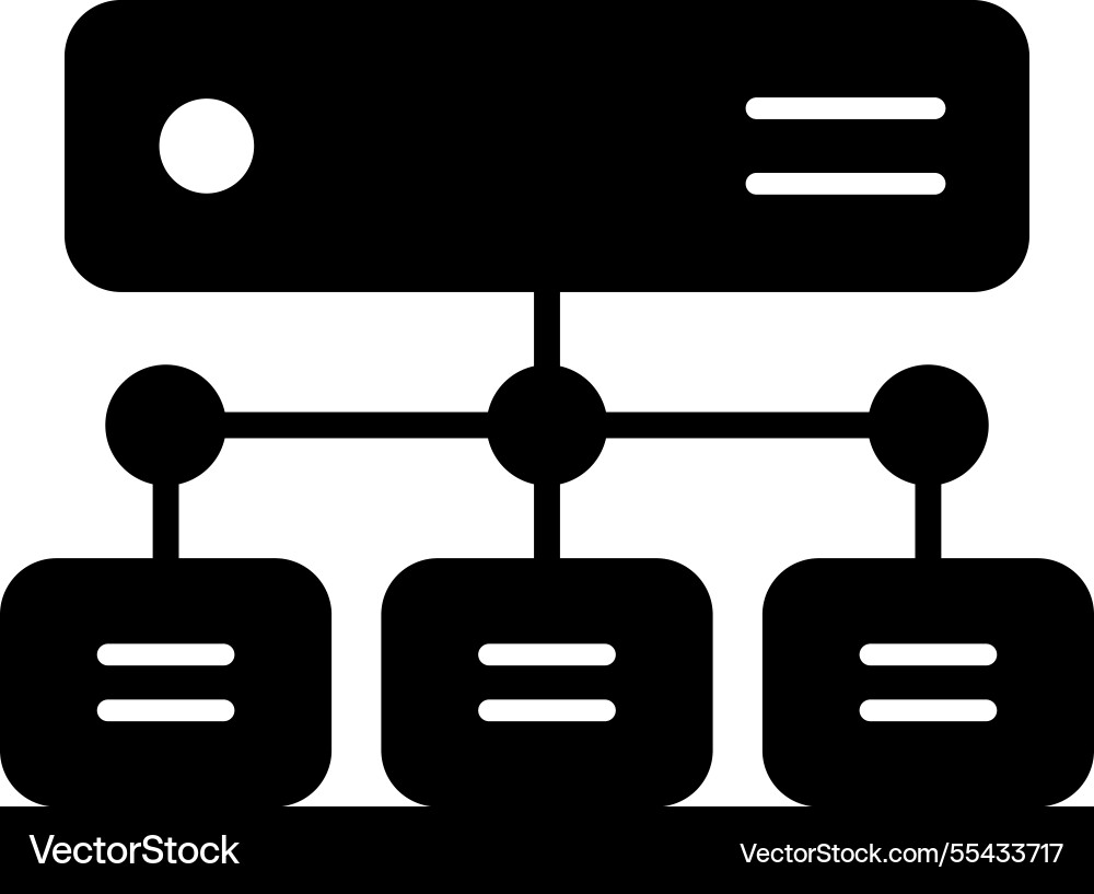 Hosting database server Vector Image