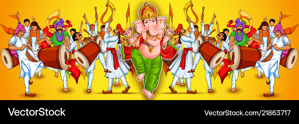 Lord ganpati background for ganesh Lord ganpati background for ganesh vector image