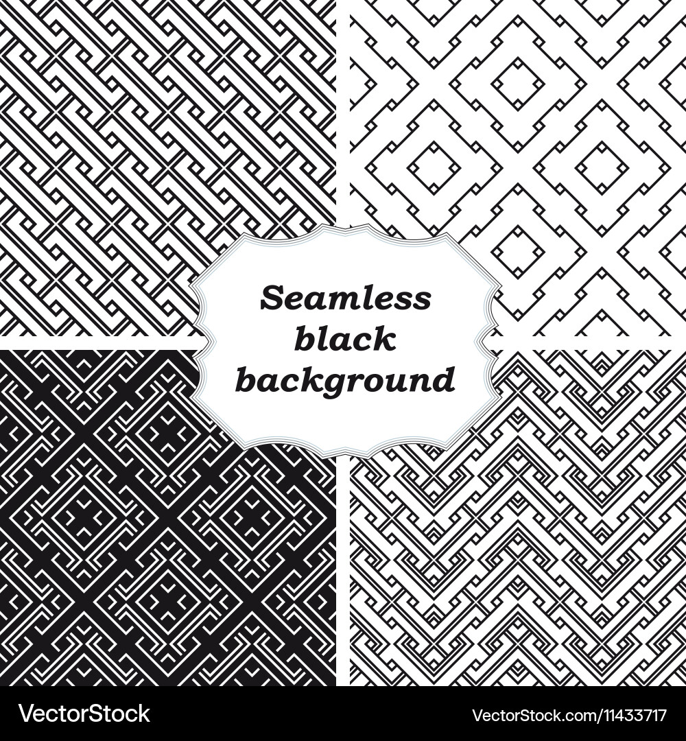 Mono line backgrounds with simple patterns Vector Image