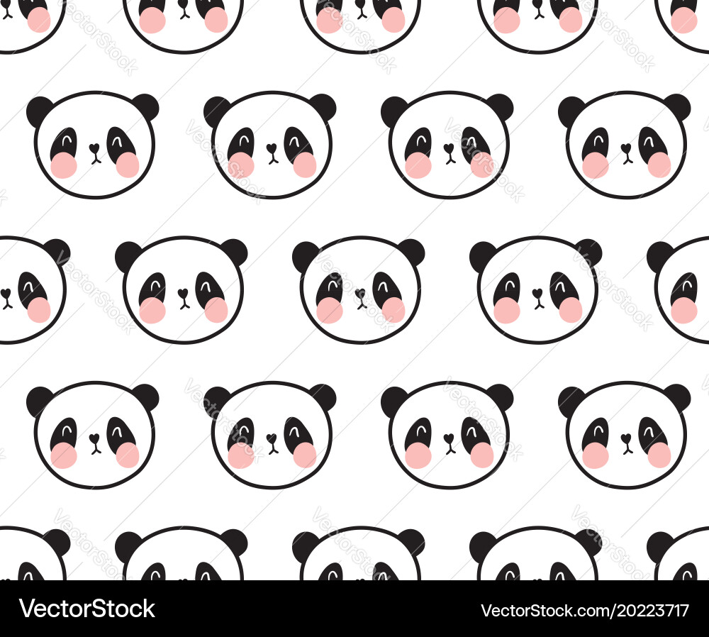 Panda pattern Vector Image