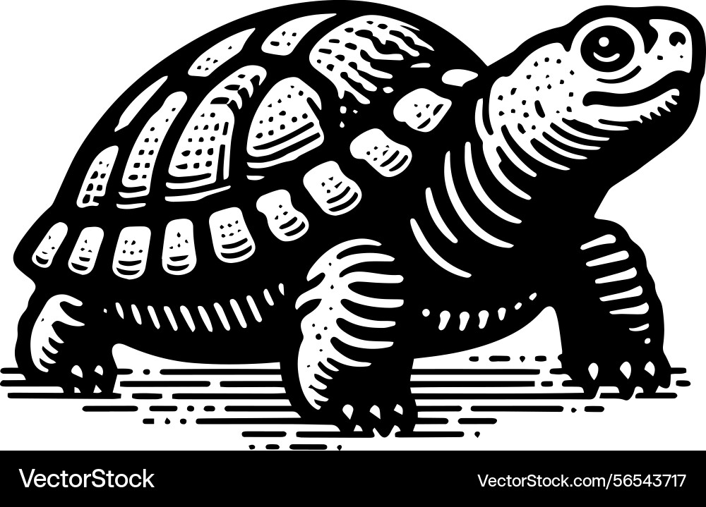 Simple gopher tortoise walking side view icon Simple gopher tortoise walking side view icon vector image