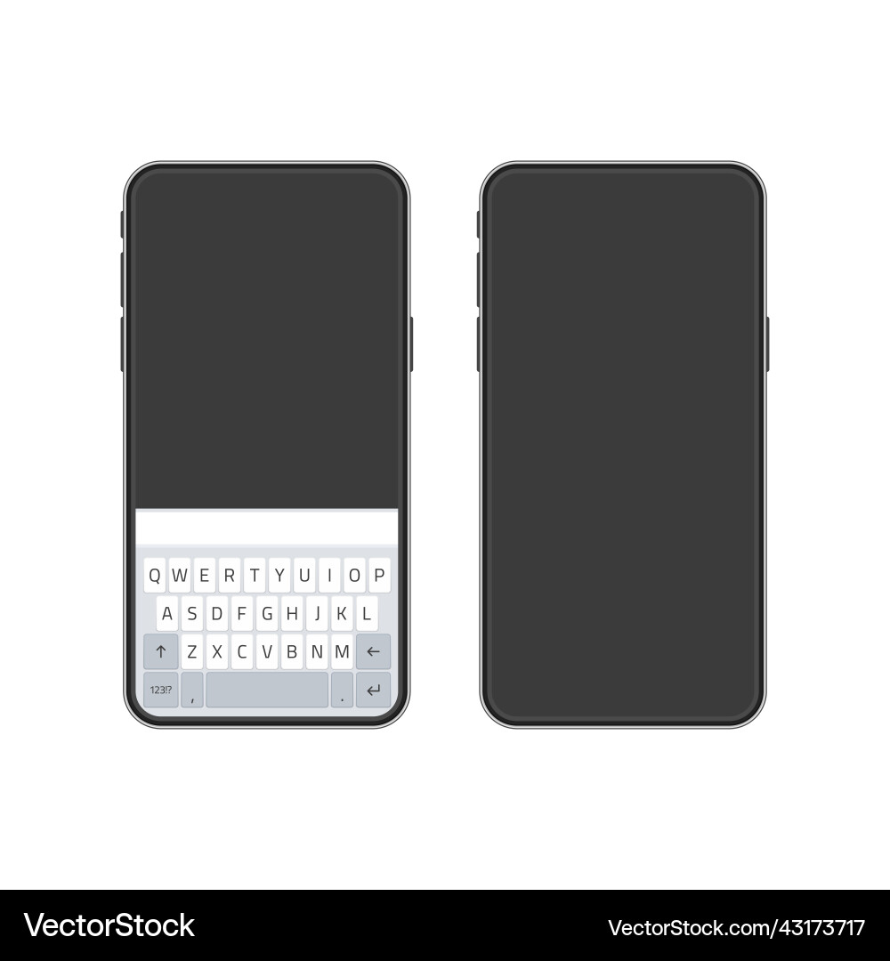 Smartphone with keyboard Smartphone with keyboard vector image