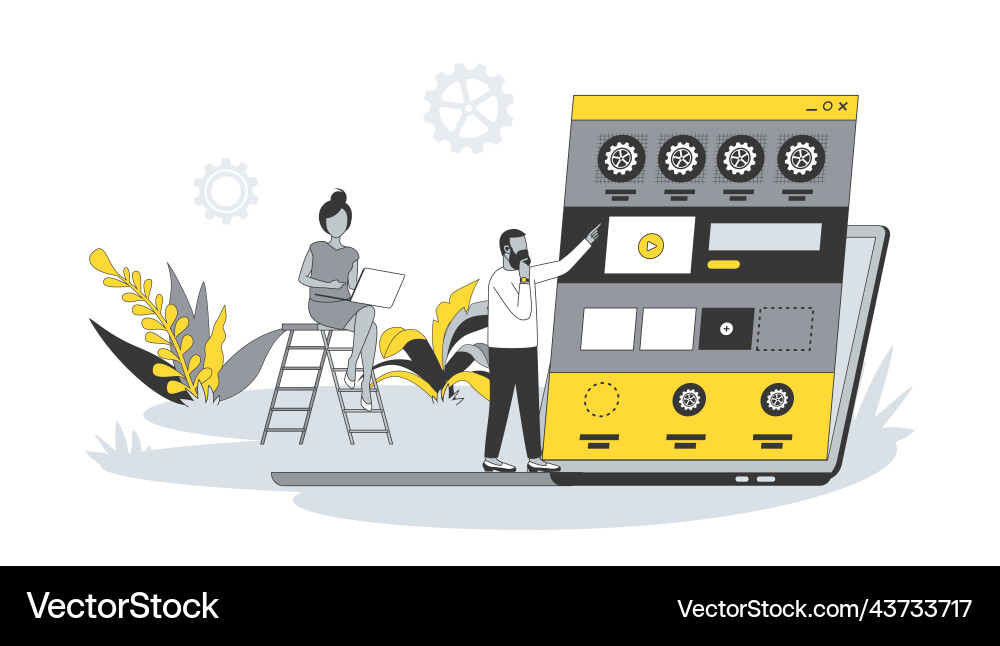 Web Development Layout Vector Image