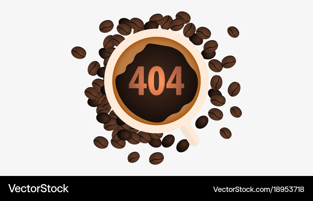 404 error page not found ui ux template vector image