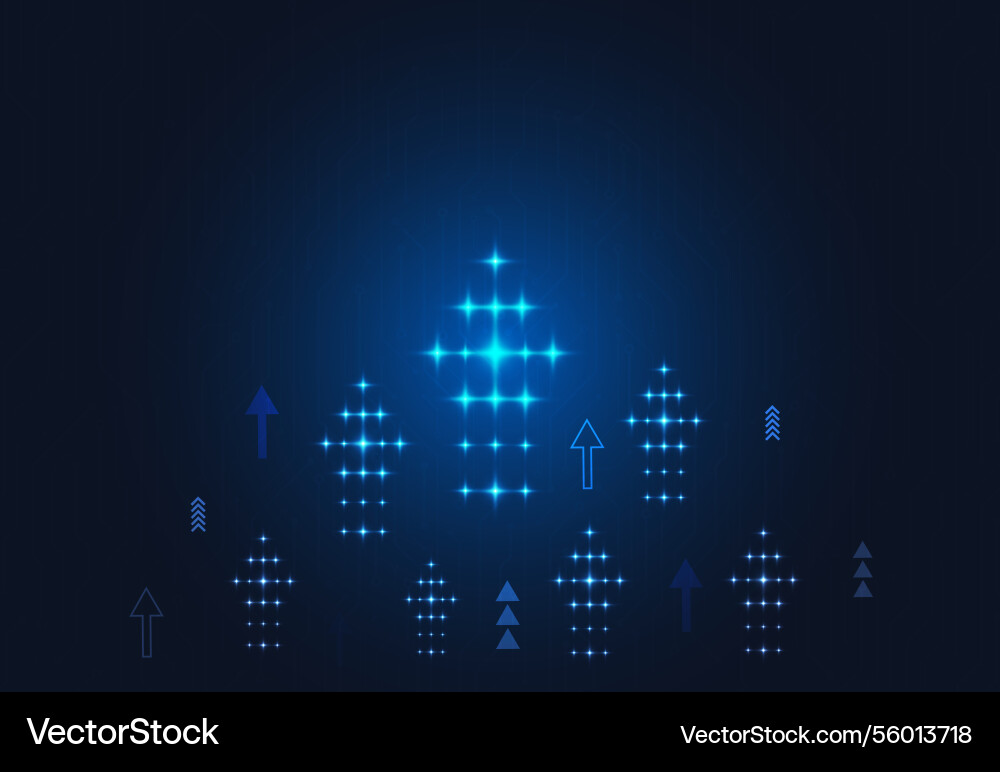 Abstract arrow background with technology circuit Abstract arrow background with technology circuit vector image