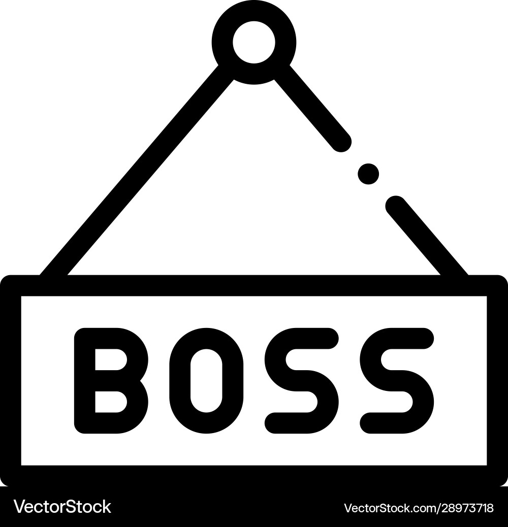 Boss nameplate icon outline Boss nameplate icon outline vector image
