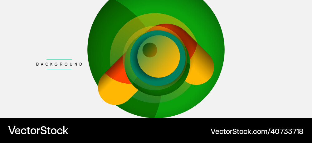 Circle and round shapes abstract background Vector Image