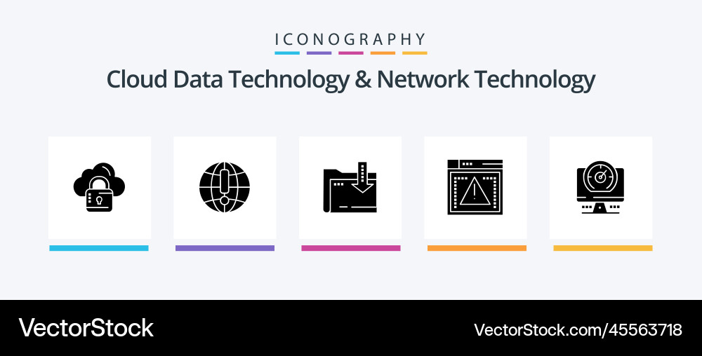 Cloud data technology and network vector image