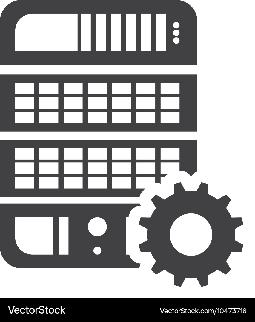 Data center and web hosting design Vector Image