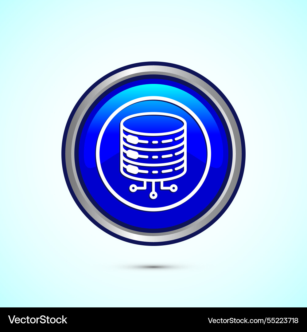 Data center icon design computer server Data center icon design computer server vector image