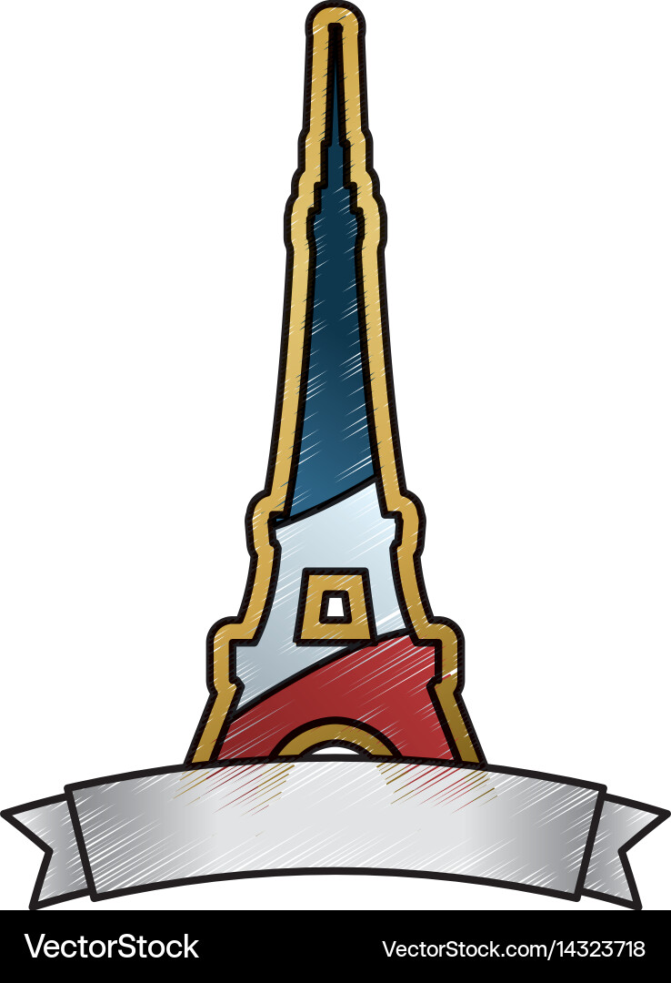 Eiffel tower architecture Vector Image