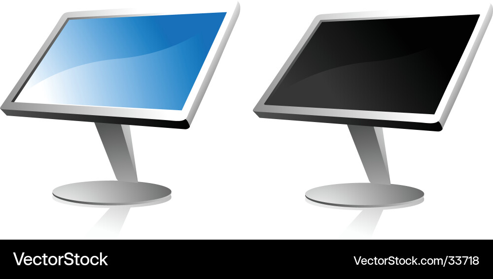 Flat screen monitors Vector Image