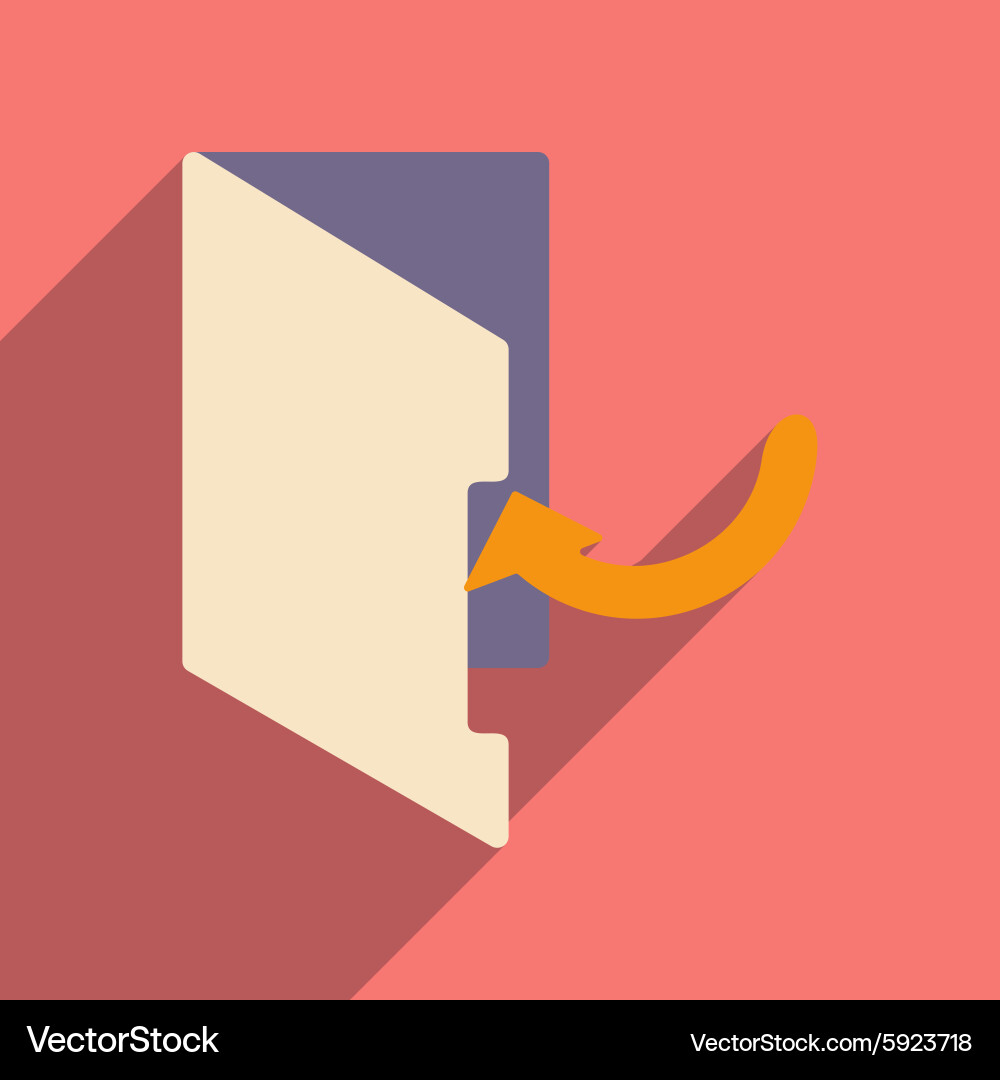 Flat with shadow icon and mobile application vector image