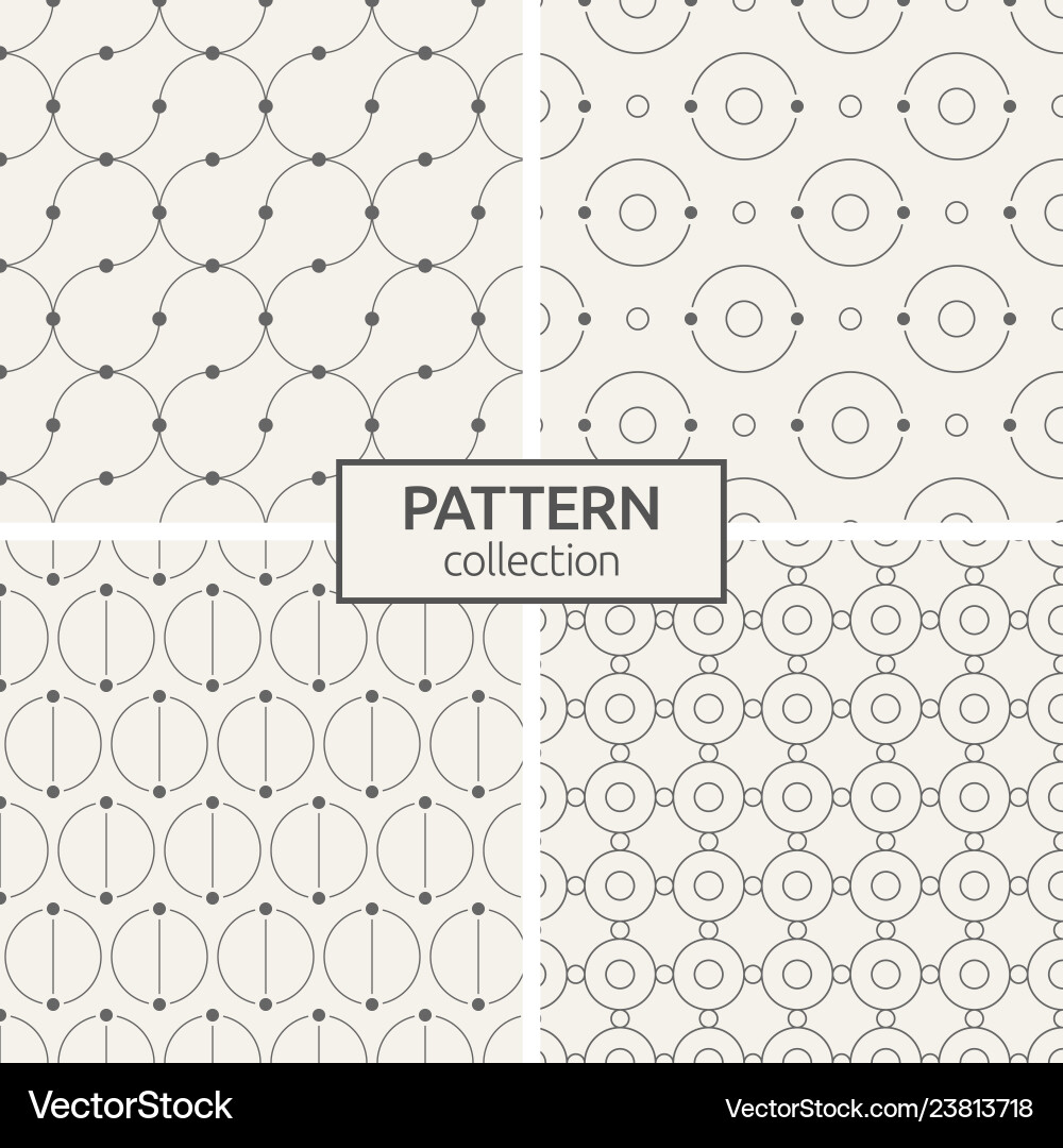 Four Seamless Circle Patterns vector image