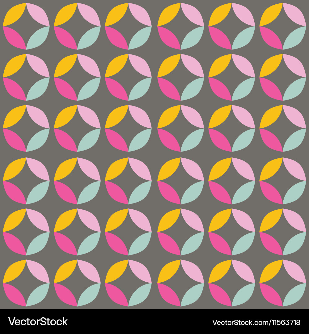 Geometric seamless pattern with colorful circles vector image
