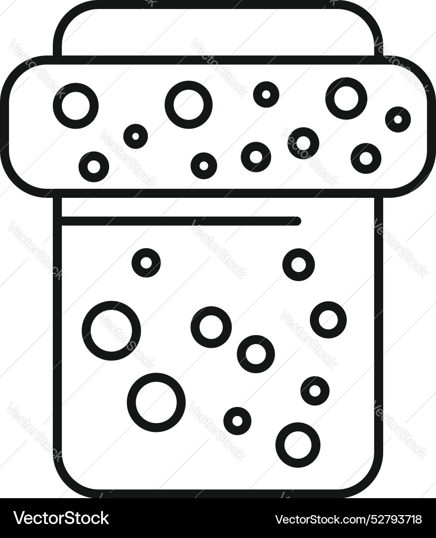 Laboratory flask containing bubbling liquid icon Vector Image