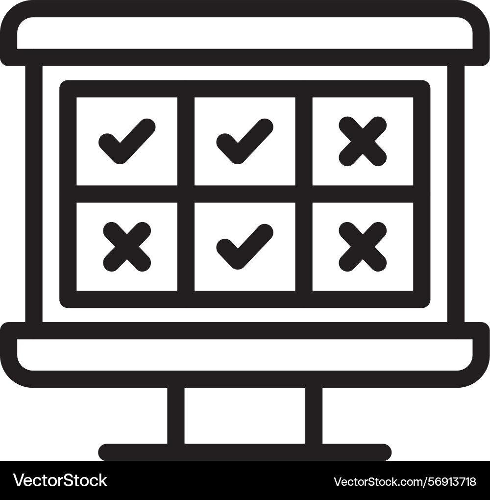 Schedule linear style icon design Vector Image
