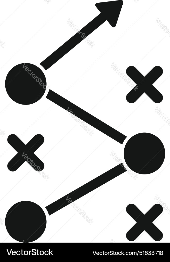 Strategy planning with checkpoints showing growth Strategy planning with checkpoints showing growth vector image