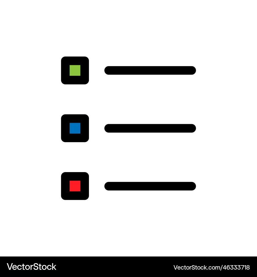 Todo list line icon isolated on white background Todo list line icon isolated on white background vector image