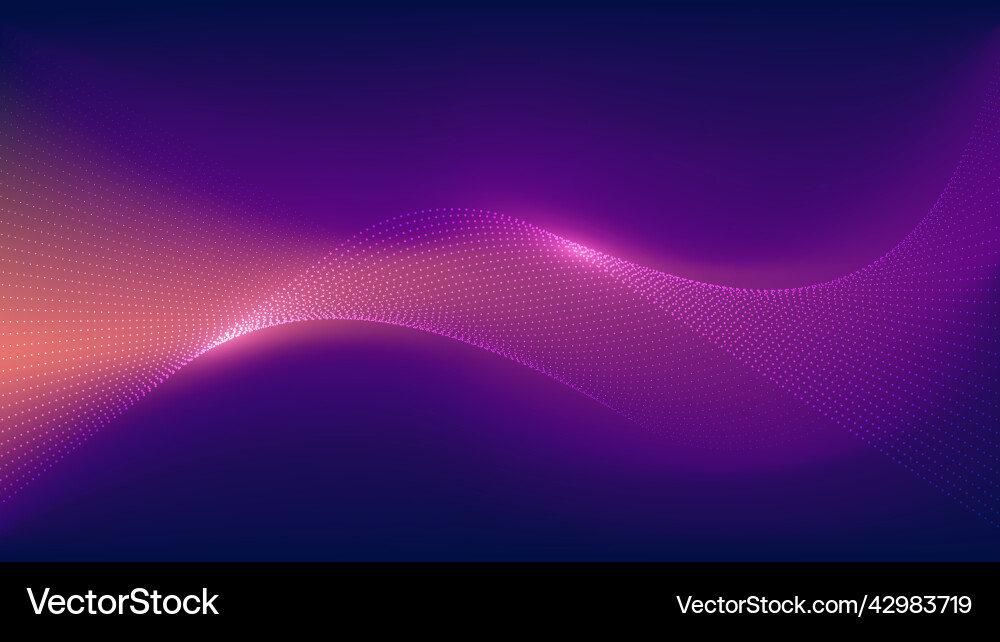 Abstract Tech Wave Particles vector image