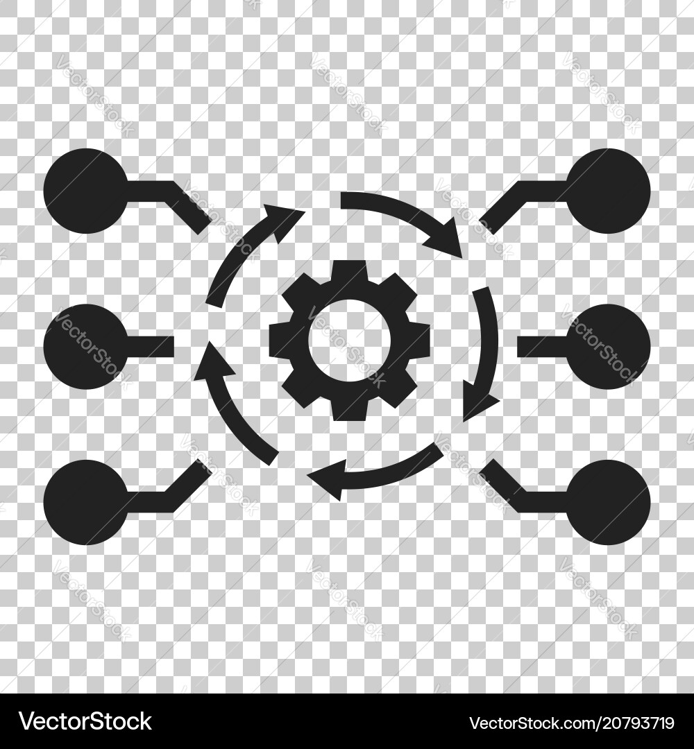 Algorithm api software icon in flat style Algorithm api software icon in flat style Vector Image