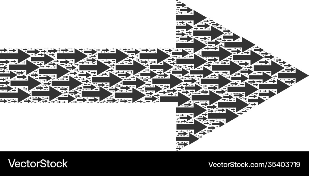 Arrow right recursion composition itself items vector image