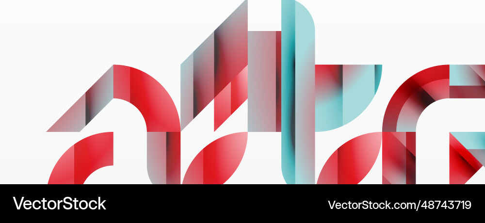 Assorted geometric shapes unite in a minimalistic Vector Image