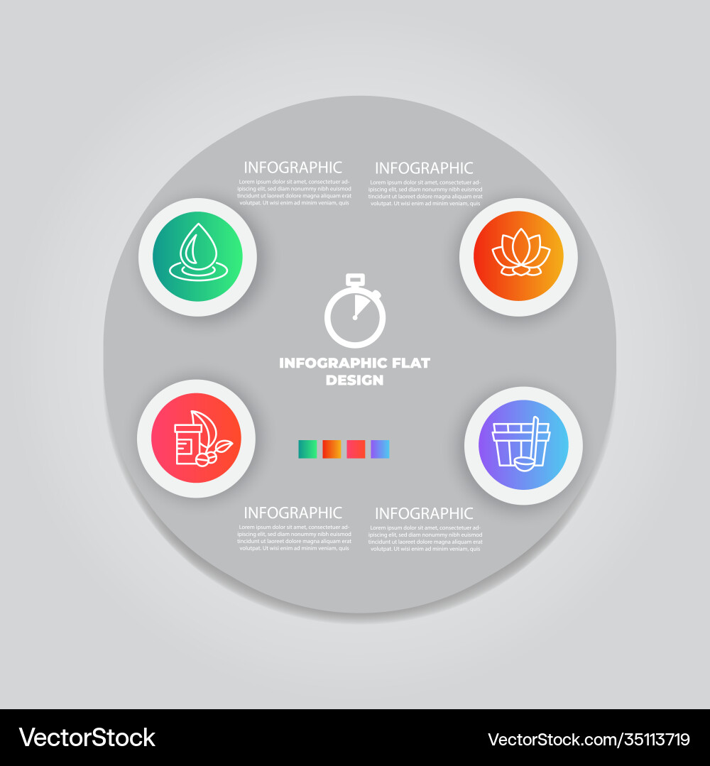 Business data visualization process chart Vector Image