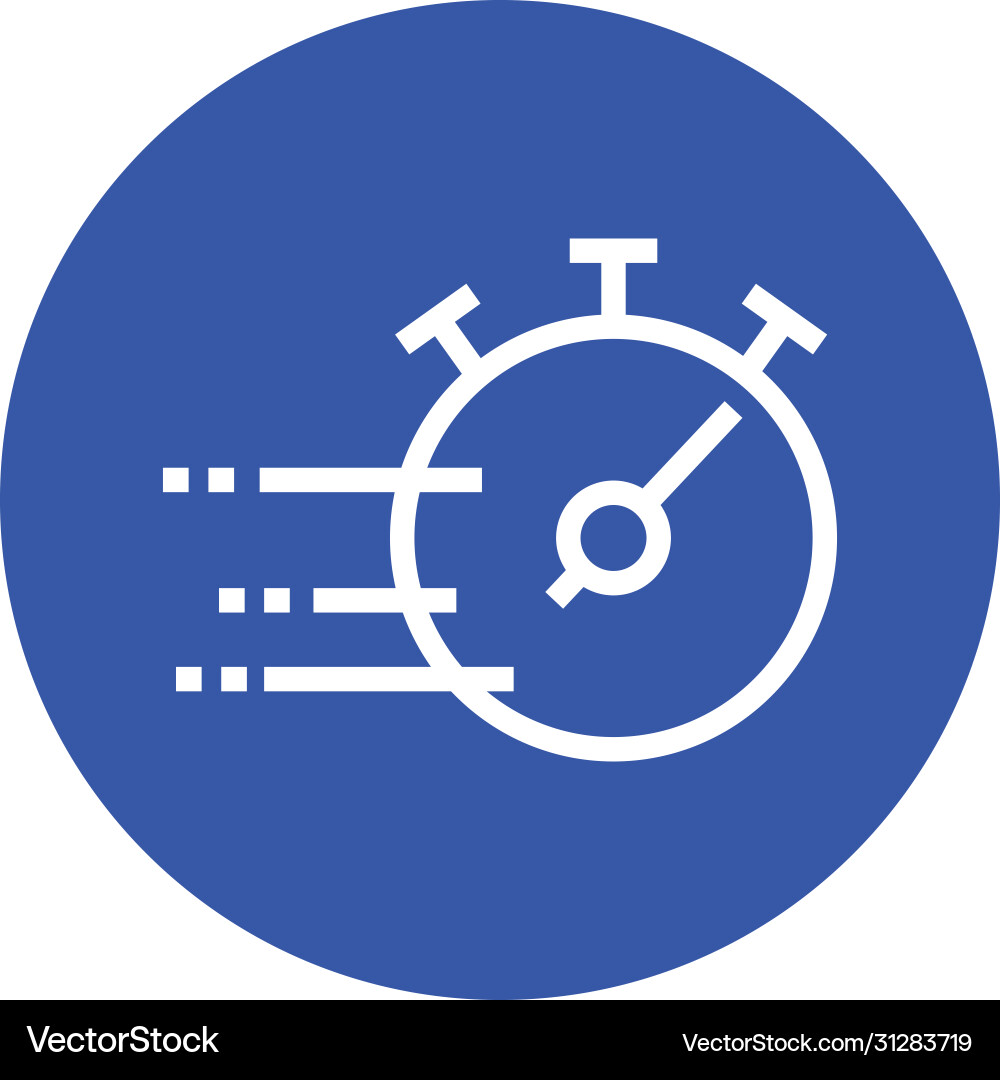 Chronometer timer block style icon Chronometer timer block style icon vector image