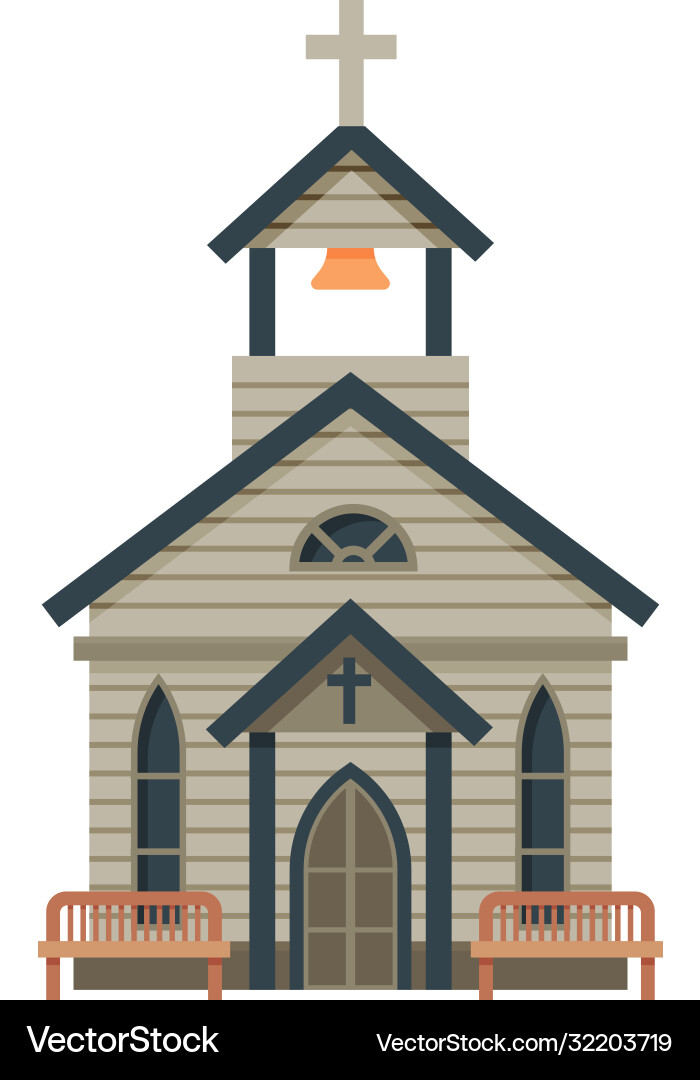 Church architectural construction wild west Church architectural construction wild west vector image