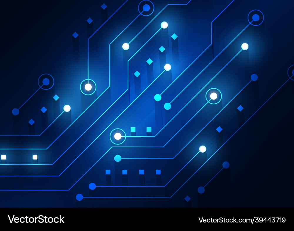 Circuit technology background with hi-tech Circuit technology background with hi-tech vector image
