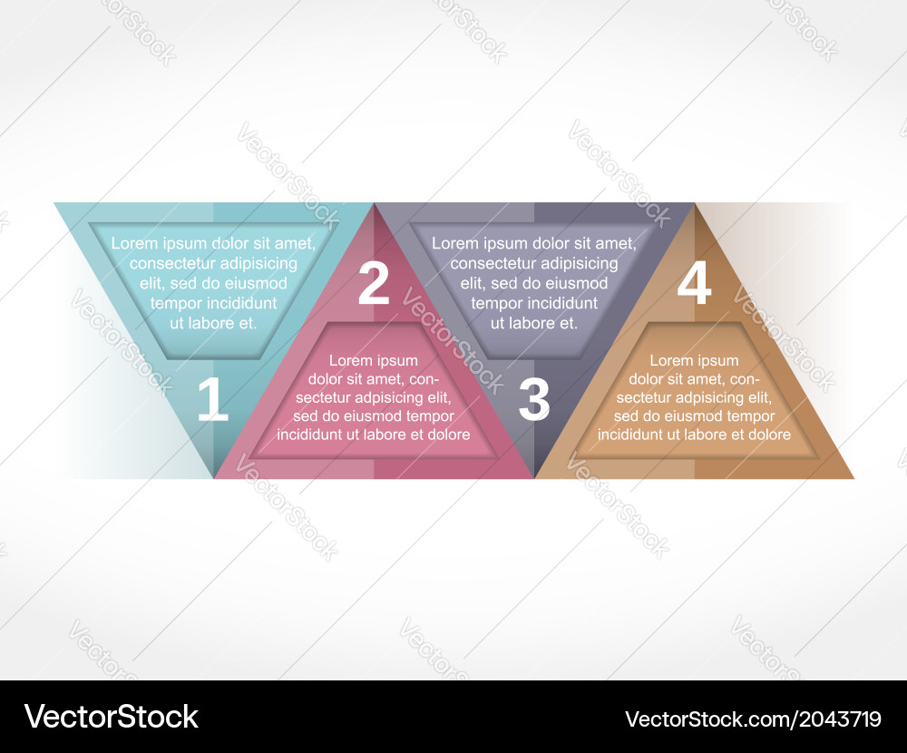 Design template with four elements Vector Image