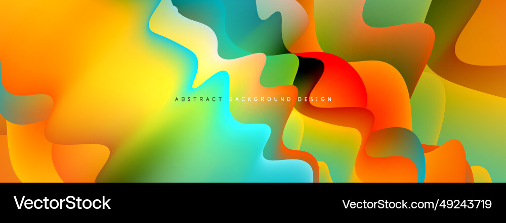 Dynamic liquid waves abstract background Vector Image