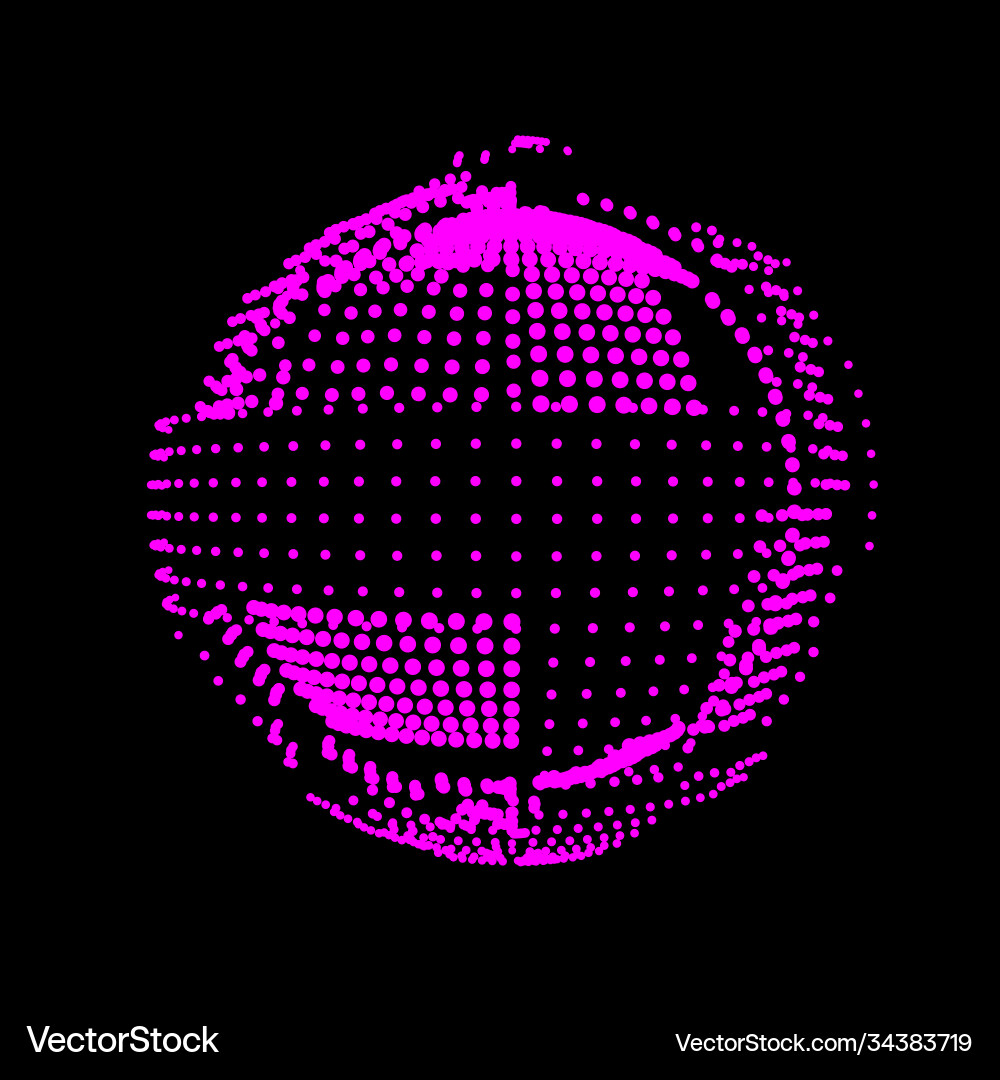 Exploding sphere a star flashed like grenade vector image