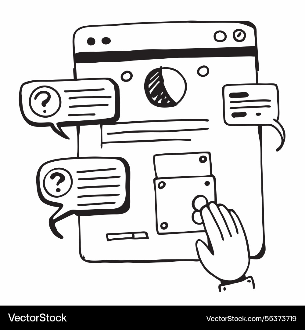 Faq chatbot with user interaction concept Faq chatbot with user interaction concept vector image