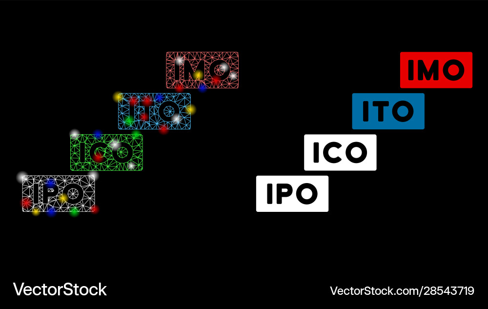 Flare mesh wire frame imo levels icon with Flare mesh wire frame imo levels icon with Vector Image