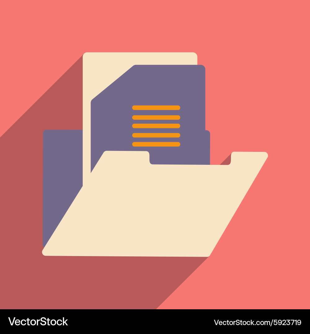 Flat with shadow icon and mobile application vector image