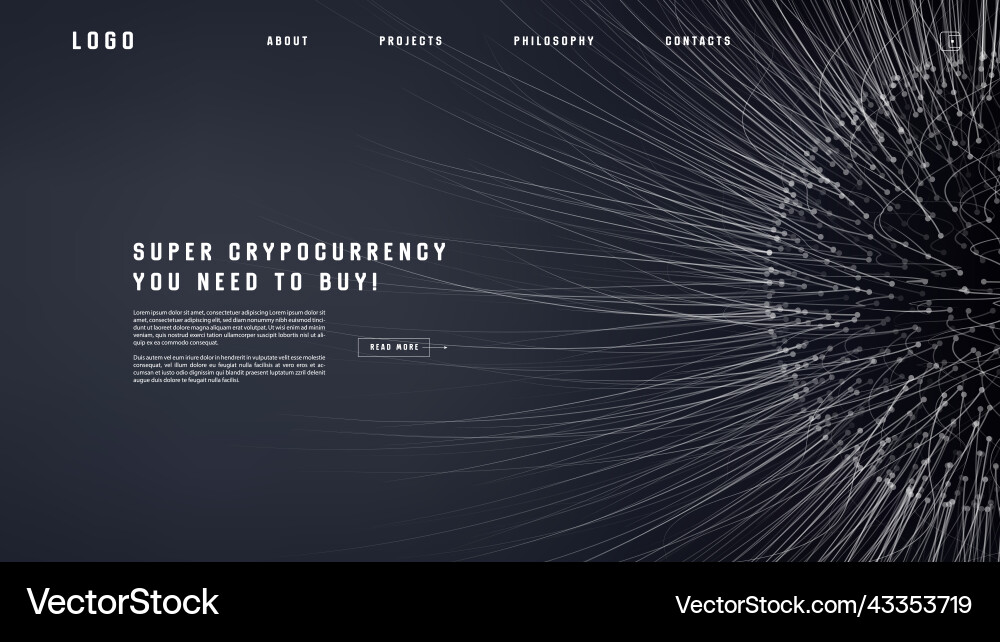 Landing page abstract design with expansion vector image