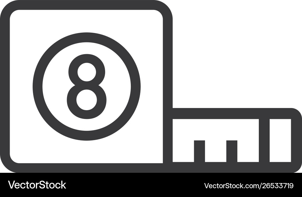 Measuring tape icon in modern style for web site Measuring tape icon in modern style for web site Vector Image