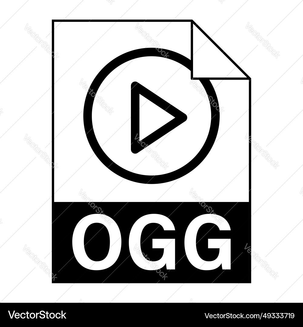 Modern flat design of ogg file icon for web Modern flat design of ogg file icon for web vector image