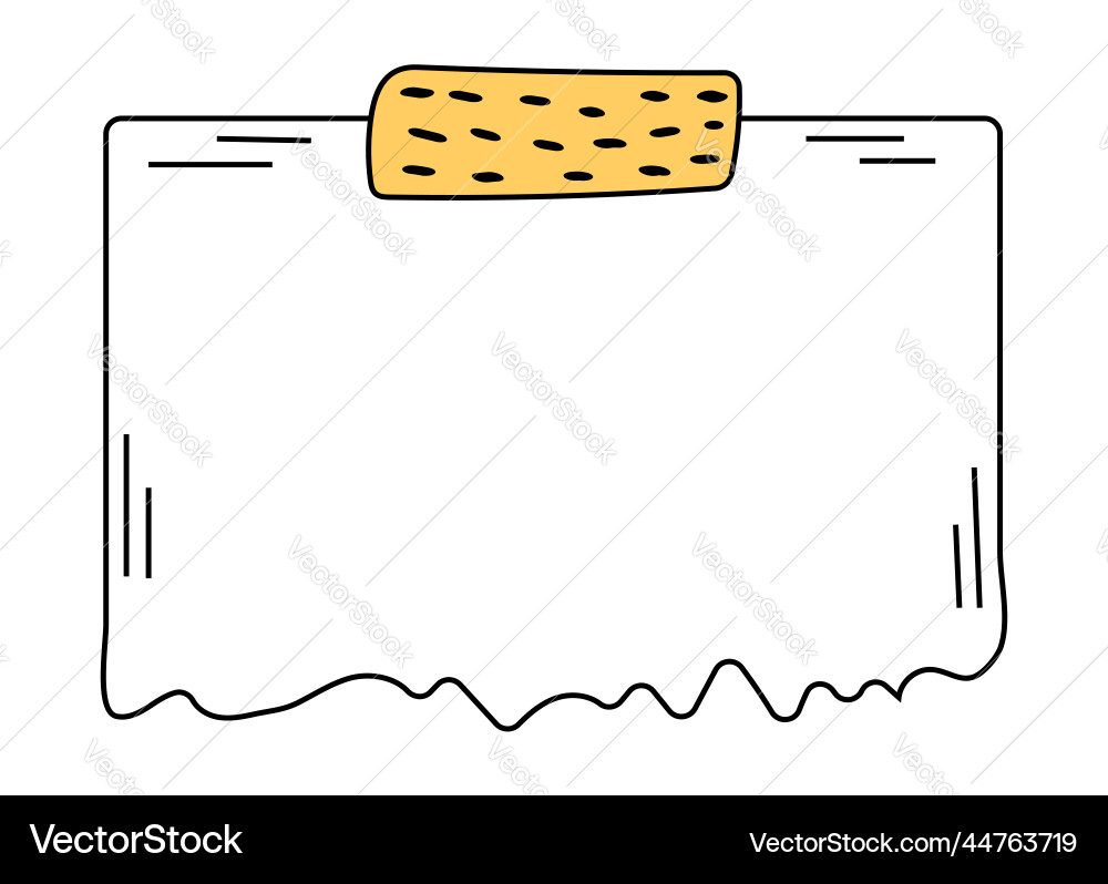 Paper empty sheet in doodle style sketch stikers vector image